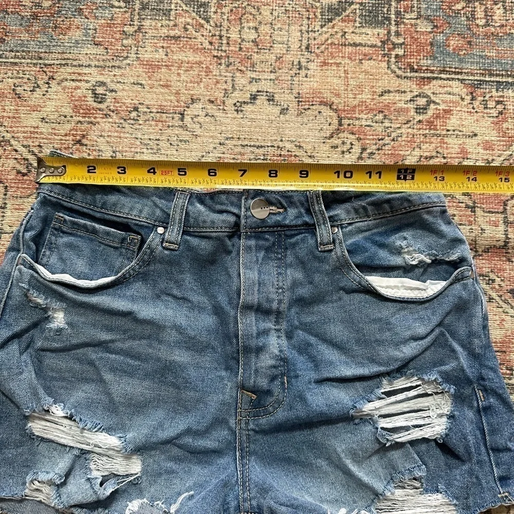 women’s TGLA denim cut off distressed high rise jean shorts size 27
